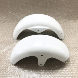 Honda Monkey Z50 M Z50M Mini Trail Front And Rear Fender Mud Guards White Steel.