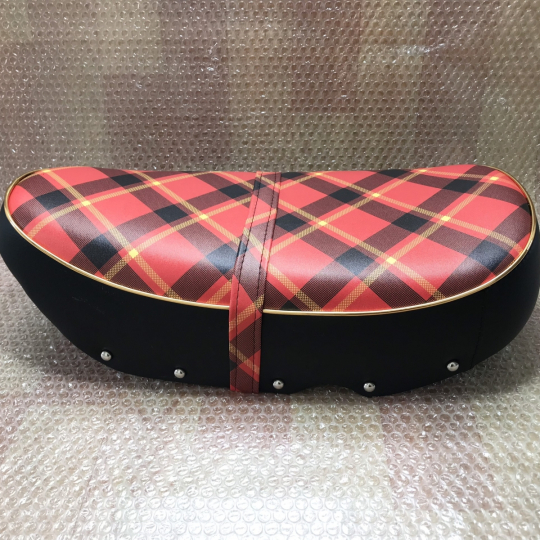 1969 - 1971 Honda Dax CT70 Trail 70 Dax ST70 Gold Tartan New Complete Seat. Meatl Pan